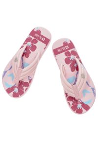 Big-Star - Różowe Japonki Big Star Damskie Obuwie Piankowe. Okazja: na spacer, na co dzień, na plażę. Kolor: różowy. Materiał: materiał. Wzór: nadruk, paski, kwiaty. Sezon: lato. Styl: casual, wakacyjny #7