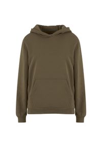 Bluza damska z kapturem Urban Classics Loose Brushed. Typ kołnierza: kaptur. Kolor: zielony #1