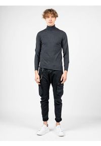 Xagon Man Sweter "Basic" | A22081 & ELV18 | Mężczyzna | Szary. Okazja: na co dzień. Typ kołnierza: golf. Kolor: szary. Materiał: nylon, poliester, wełna, akryl. Styl: casual