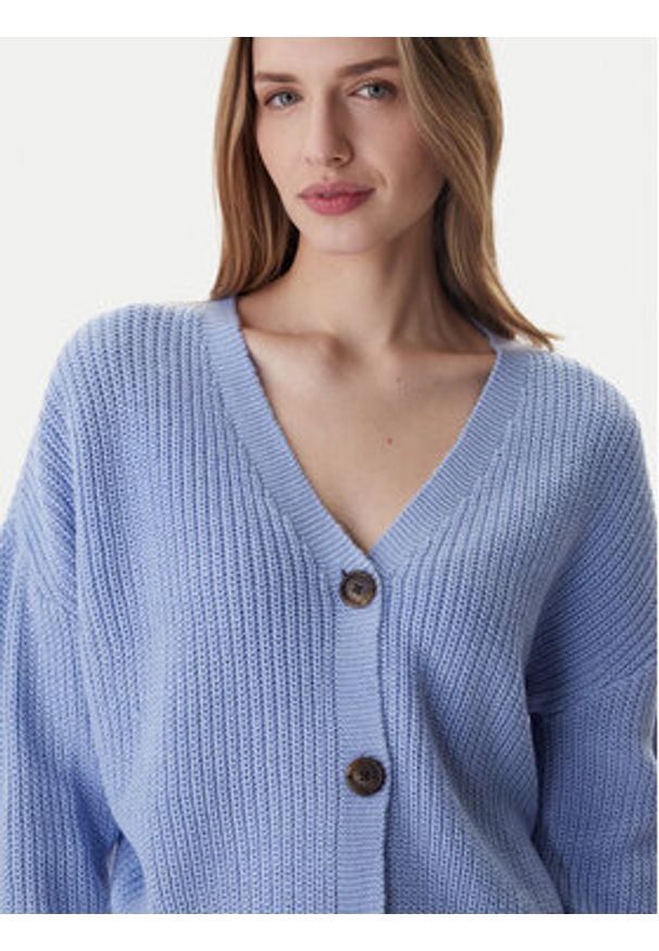 Vero Moda Kardigan Lea 10249632 Błękitny Regular Fit. Kolor: niebieski. Materiał: syntetyk
