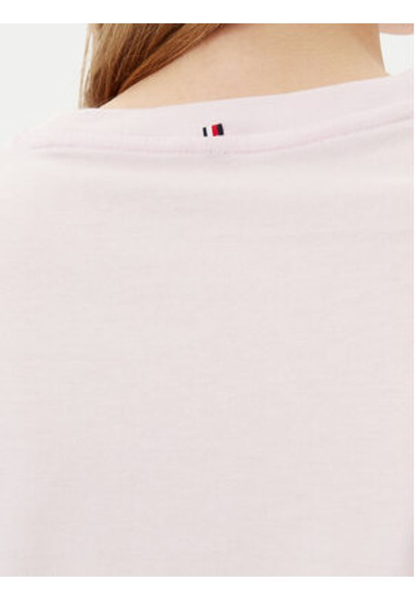 TOMMY HILFIGER - Tommy Hilfiger T-Shirt UW0UW05763 Różowy Regular Fit. Kolor: różowy. Materiał: bawełna