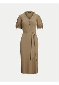 Lauren Ralph Lauren - LAUREN RALPH LAUREN Sukienka codzienna 250964070002 Beżowy Slim Fit. Okazja: na co dzień. Kolor: beżowy. Materiał: bawełna. Typ sukienki: proste. Styl: casual #5