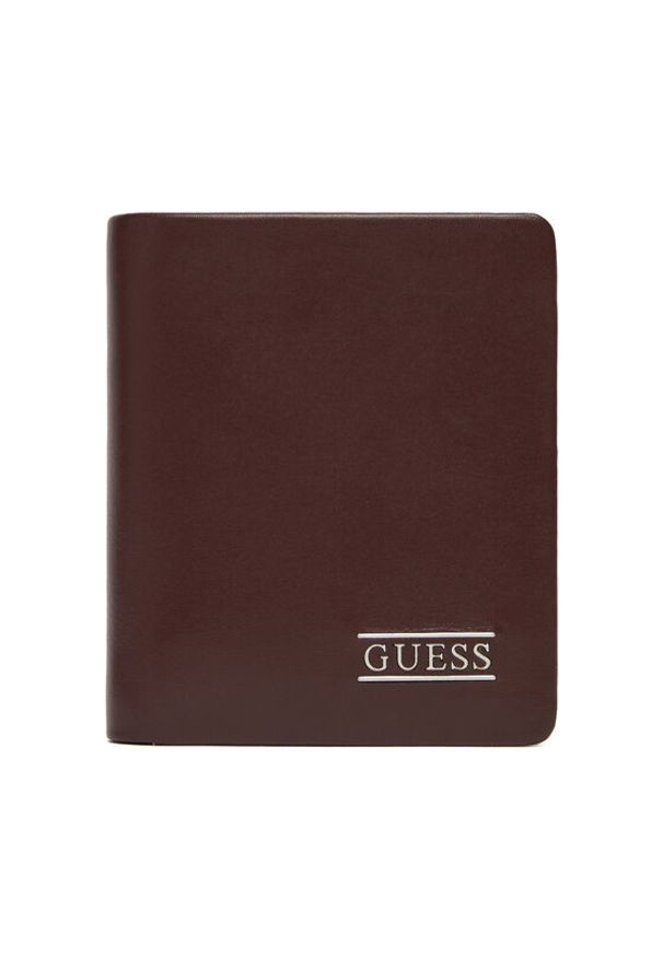 Guess Duży Portfel Męski SMNEBR LEA22 Brązowy. Kolor: brązowy. Materiał: skóra