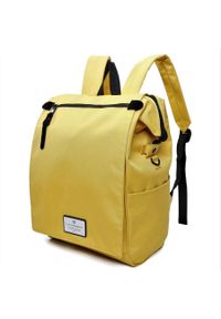 Plecak damski żółty LuluCastagnette NELL MOUTARDE. Kolor: żółty. Materiał: materiał. Styl: sportowy