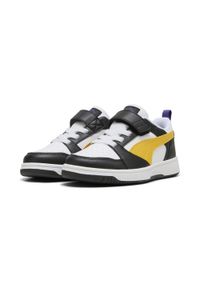 Puma - Dziecięce sneakersy PUMA Rebound V6 Lo PUMA Black Yellow Sizzle White. Kolor: wielokolorowy, czarny, żółty, biały