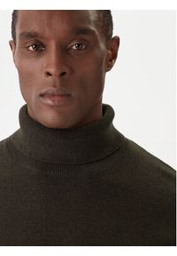 Jack & Jones Golf Basic 12258051 Czarny Regular Fit. Typ kołnierza: golf. Kolor: czarny. Materiał: bawełna #5