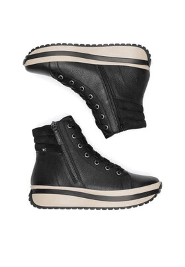 Rieker Revolution Lifestyle Trzewiki W0962-00 Czarny. Kolor: czarny. Materiał: skóra