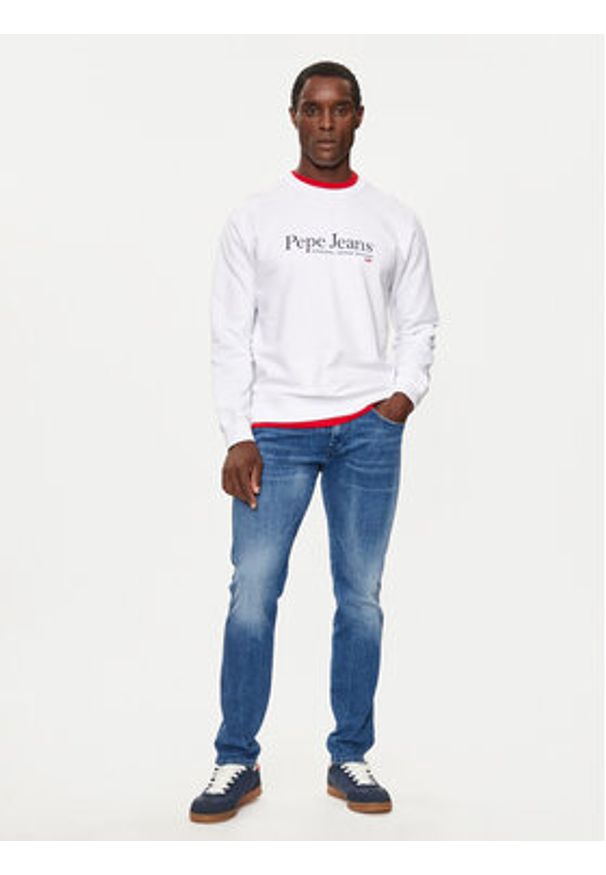 Pepe Jeans Bluza PM582699 Biały Regular Fit. Kolor: biały. Materiał: bawełna