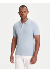 United Colors of Benetton - United Colors Of Benetton Polo 3WG9U301Z Niebieski Slim Fit. Typ kołnierza: polo. Kolor: niebieski. Materiał: bawełna