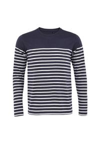 SOL'S - Męska Koszulka Z Długim Rękawem Matelot W Paski. Kolor: niebieski, wielokolorowy, biały. Długość rękawa: długi rękaw. Długość: długie. Wzór: paski. Sport: turystyka piesza #1