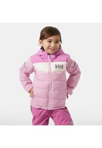 Dziecięca kurtka z kapturem Helly Hansen Vertical. Typ kołnierza: kaptur. Kolor: różowy. Materiał: puch. Technologia: Primaloft. Sezon: zima. Sport: narciarstwo #1