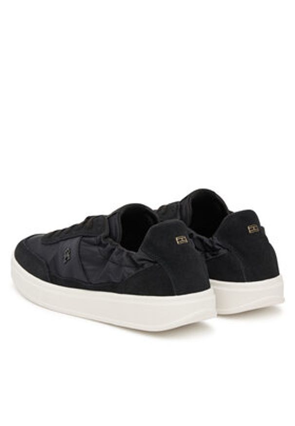 TOMMY HILFIGER - Tommy Hilfiger Sneakersy Th Heritage Nylon Sneaker FW0FW09405 Czarny. Kolor: czarny. Materiał: skóra, zamsz