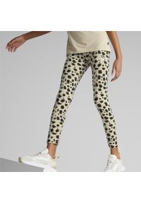 Legginsy dla dzieci Puma ESS+ ANIMAL AOP. Kolor: beżowy