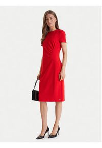 Calvin Klein Sukienka koktajlowa LV044E048G Czerwony Slim Fit. Kolor: czerwony. Materiał: syntetyk. Styl: wizytowy #3