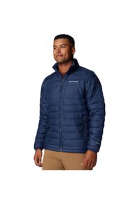 columbia - Kurtka sportowa męska Powder Lite II Jacket. Kolor: niebieski. Materiał: poliester. Sport: turystyka piesza