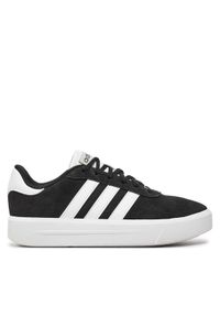 Adidas - adidas Sneakersy Court Silk IG8610 Czarny. Kolor: czarny. Materiał: zamsz, skóra