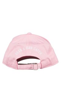 DSQUARED2 KIDS - Różowa czapka z daszkiem. Kolor: różowy, wielokolorowy, fioletowy. Materiał: bawełna, tkanina. Wzór: napisy, aplikacja #2