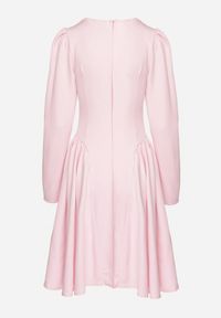 Born2be - Różowa Rozkloszowana Sukienka z Usztywnianymi Miseczkami Tillimara. Kolor: różowy. Typ sukienki: dopasowane #6