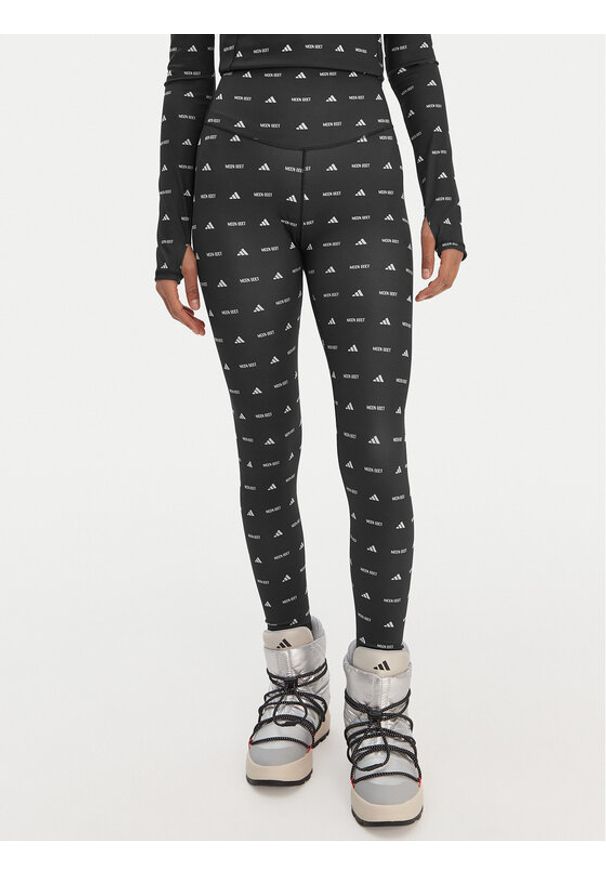 Adidas - adidas Legginsy Moon Boot JM8912 Czarny Slim Fit. Kolor: czarny. Materiał: syntetyk
