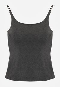 Born2be - Szary Wiskozowy Top z Podwójnymi Ramiączkami Hendrea. Okazja: na co dzień. Kolor: szary. Materiał: wiskoza. Długość rękawa: na ramiączkach. Styl: casual, elegancki #7
