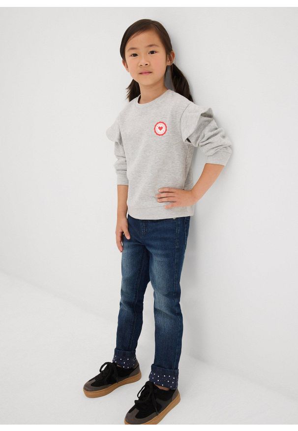 bonprix - Dżinsy ocieplane na podszewce z dżerseju, slim fit. Kolor: niebieski