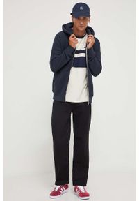 Superdry bluza męska kolor granatowy z kapturem gładka. Typ kołnierza: kaptur. Kolor: niebieski. Materiał: włókno, materiał. Wzór: gładki #4