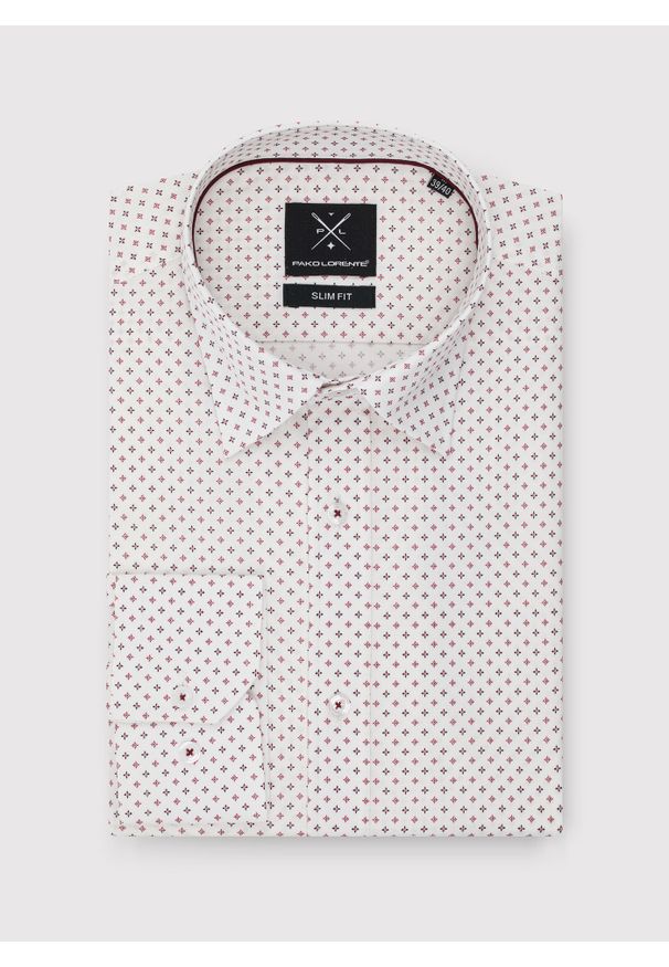 Pako Lorente - PAKO LORENTE – Koszula męska w mikrowzór. Materiał: bawełna, elastan. Długość rękawa: długi rękaw. Długość: długie