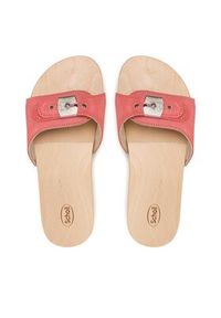 Scholl Klapki PESCURA FLAT FLEX Czerwony. Kolor: czerwony. Materiał: zamsz, skóra #4
