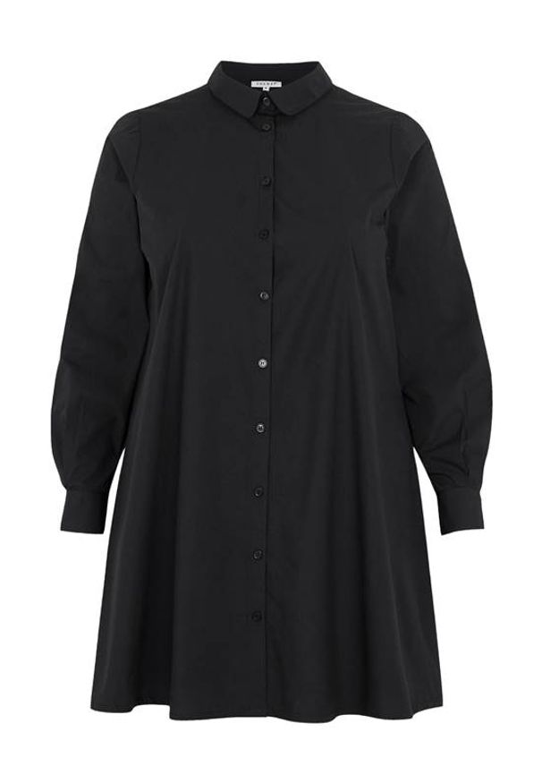 Zhenzi Długa koszula z popeliny Lady Czarny female czarny 42/44 (S). Kolor: czarny. Długość rękawa: długi rękaw. Długość: długie. Styl: elegancki