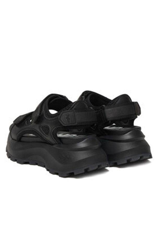 Buffalo Sandały Manhatten SND 1602367 Czarny. Kolor: czarny. Materiał: materiał