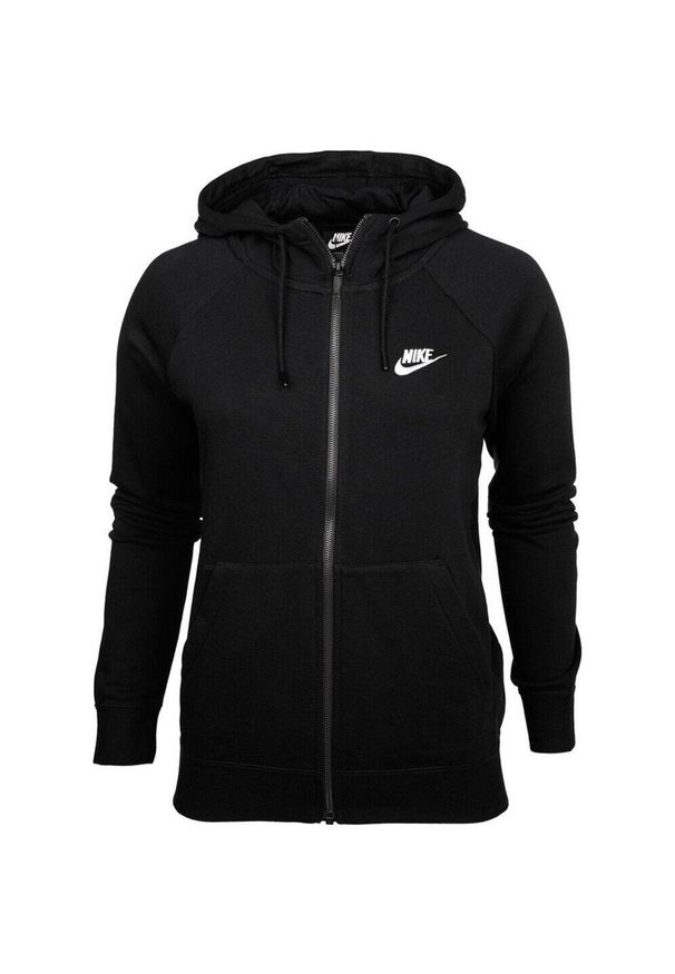 Bluza sportowa damska Nike Essentials Hoodie FZ FLC. Kolor: czarny. Materiał: bawełna