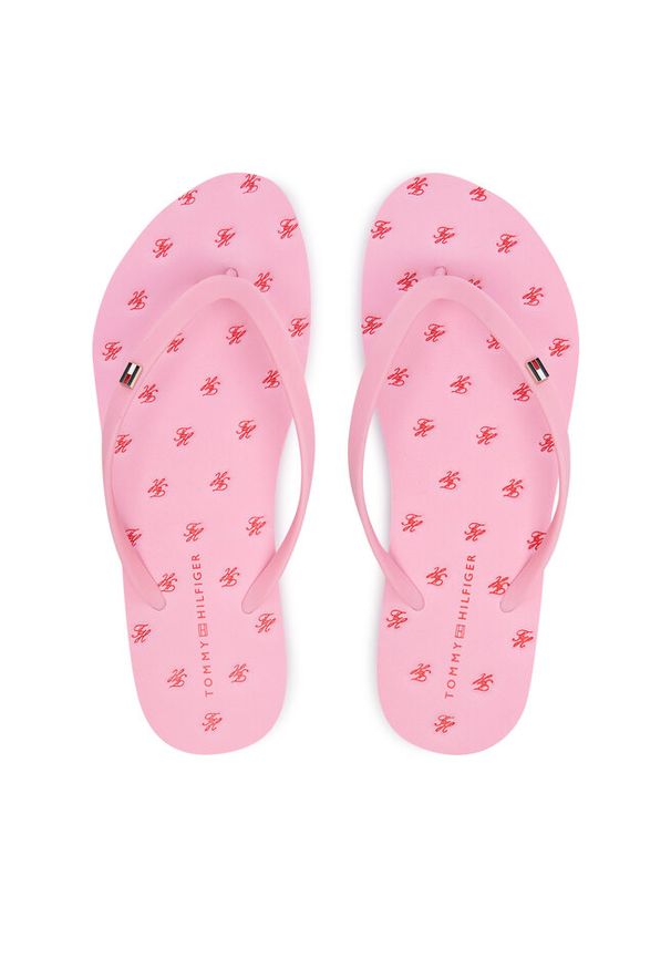 TOMMY HILFIGER - Japonki Tommy Hilfiger. Kolor: różowy. Obcas: na platformie