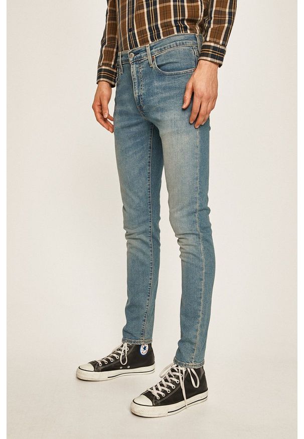 Levi's® - Levi's - Jeansy 512. Okazja: na spotkanie biznesowe. Kolor: niebieski. Wzór: aplikacja. Styl: biznesowy