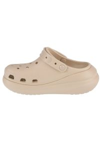 Klapki Crocs Classic Crush Clog 207521-2Y2 beżowy. Okazja: na plażę. Kolor: beżowy. Materiał: guma. Sezon: lato