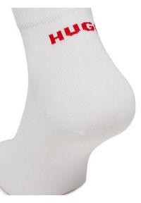 Hugo - HUGO Zestaw 3 par wysokich skarpet męskich 50516396 Biały. Kolor: biały. Materiał: bawełna, materiał #4
