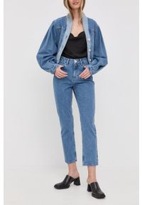 Custommade jeansy Yukia damskie high waist. Stan: podwyższony. Kolor: niebieski