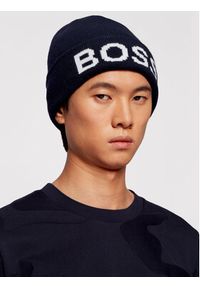 BOSS - Boss Czapka Mic_Bb 50443043 Granatowy. Kolor: niebieski. Materiał: materiał #3