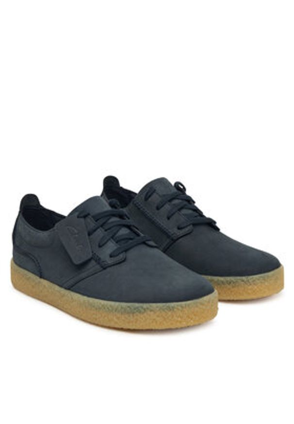 Clarks Sneakersy StreethillLace 26183960 Granatowy. Kolor: niebieski. Materiał: nubuk, skóra