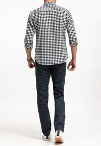 Wrangler - WRANGLER GREENSBORO MĘSKIE SPODNIE MATERIAŁOWE CHINO CHINOSY MARINE NAVY W15QOFB14 112320811. Materiał: materiał. Styl: marine #7