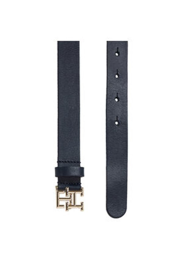 TOMMY HILFIGER - Tommy Hilfiger Pasek Damski AW0AW15182 Granatowy. Kolor: niebieski. Materiał: skóra