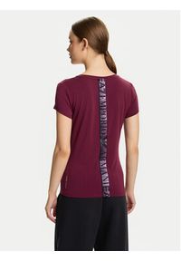 EA7 Emporio Armani T-Shirt 7W000673 AF12945 M5064 Bordowy Slim Fit. Kolor: czerwony. Materiał: wiskoza #2