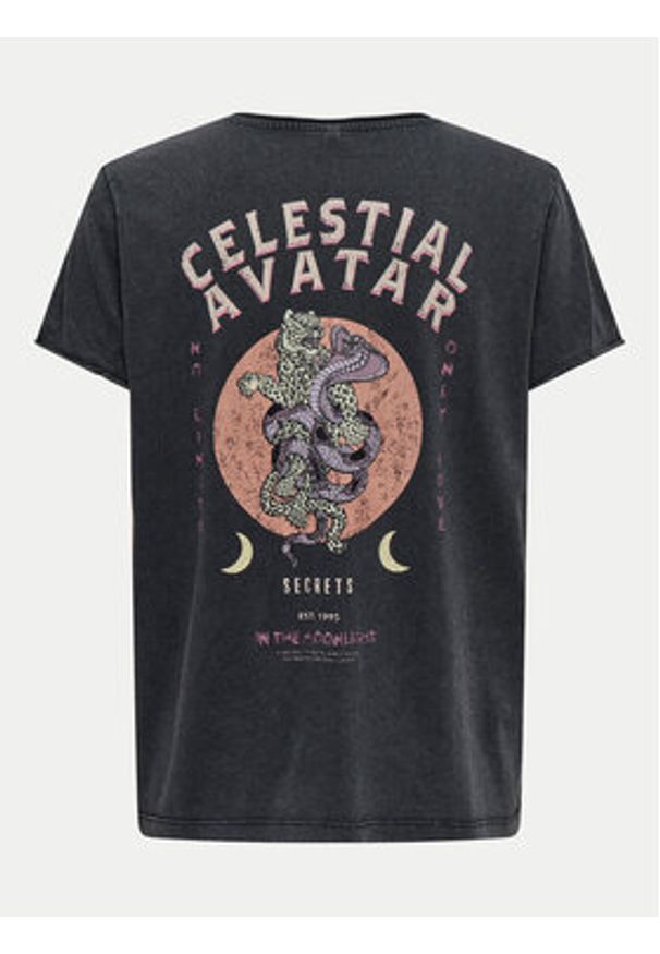 only - ONLY T-Shirt Lucy 15336965 Szary Regular Fit. Kolor: szary. Materiał: bawełna