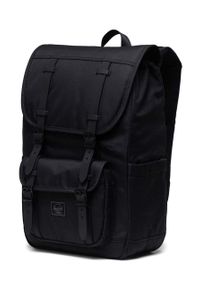 Herschel plecak 11391-05881-O Little America Mid Backpack kolor czarny duży gładki. Kolor: czarny. Materiał: włókno, materiał. Wzór: gładki #3
