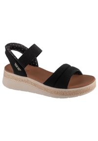 skechers - Skechers Sandały BOBS Sun Ray 114413/BLK Czarny. Kolor: czarny. Materiał: materiał #1