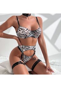 Intica - Komplet bielizny z pasem do pończoch na specjalne okazje Hammy. Kolor: wielokolorowy. Materiał: materiał #4