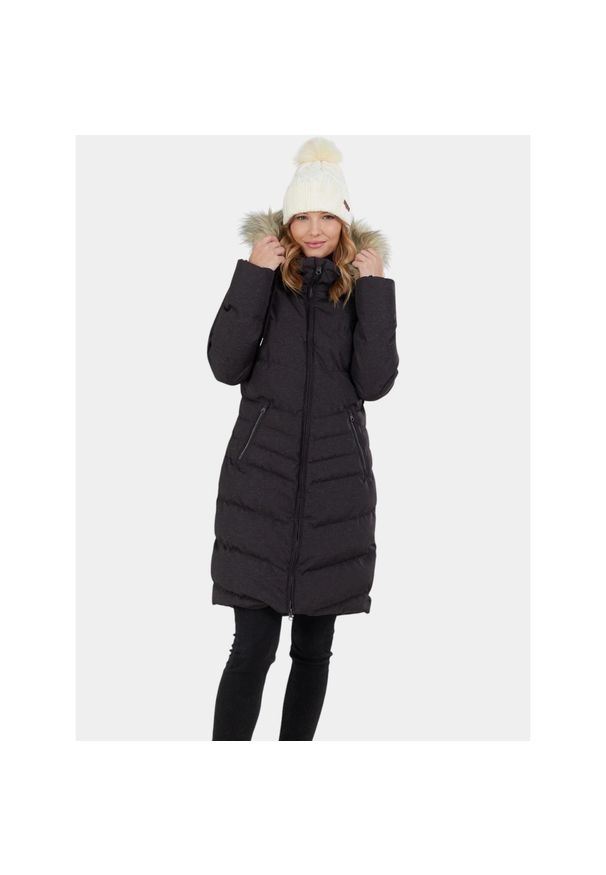 FUNDANGO - Płaszcz Zimowy Damski Fundango Puppis. Kolor: szary. Sezon: zima. Sport: turystyka piesza