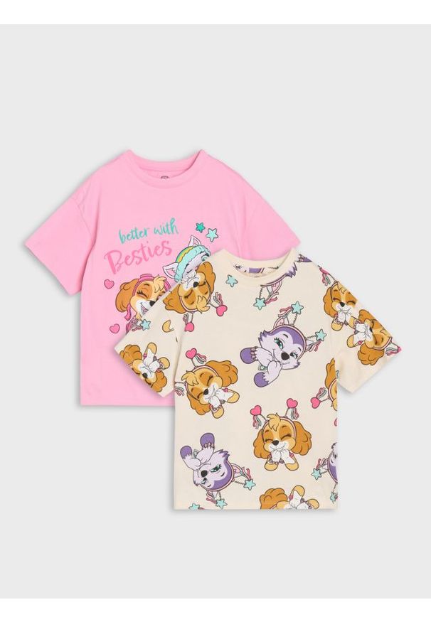 Sinsay - Koszulki 2 pack PAW Patrol - różowy. Kolor: różowy