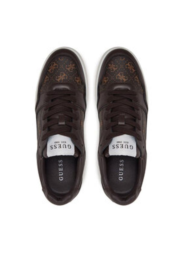 Guess Sneakersy FMJWII LEA12 Brązowy. Kolor: brązowy. Materiał: skóra