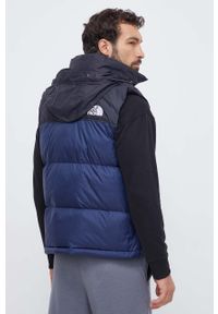 The North Face bezrękawnik puchowy męski kolor granatowy zimowy. Typ kołnierza: kaptur. Kolor: niebieski. Materiał: puch. Długość rękawa: bez rękawów. Sezon: zima #3