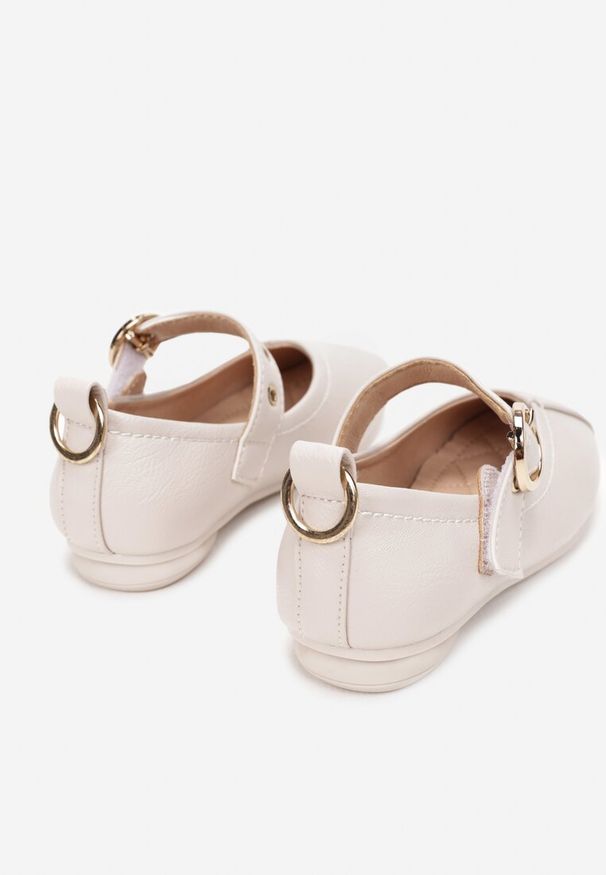 Born2be - Beżowe Balerinki Azegen. Zapięcie: rzepy. Kolor: beżowy. Sezon: lato. Styl: elegancki